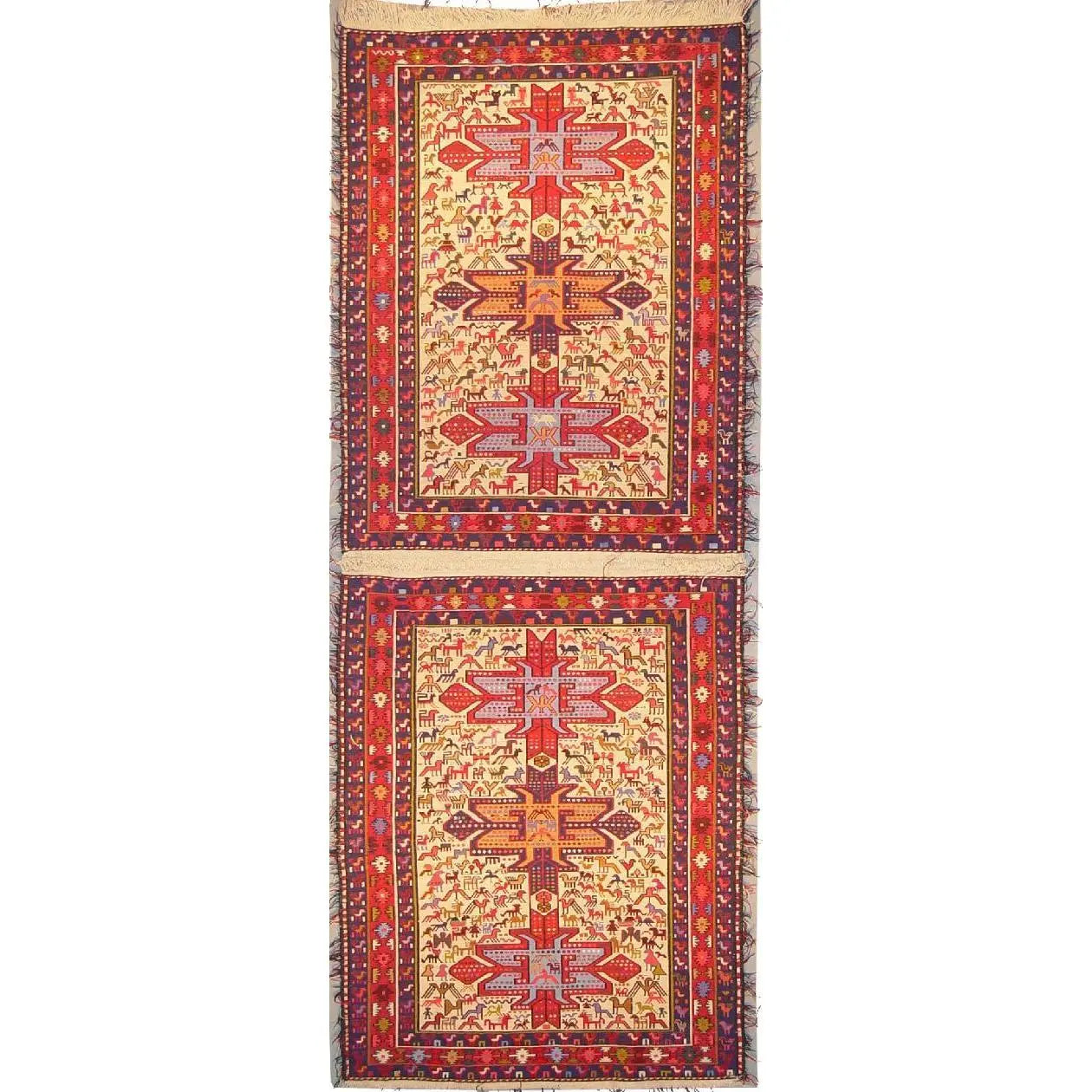 Hand-Knotted Moghan Kilim 4'11" X 3'7"